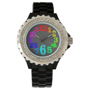 färgrikt och galet numrerar armbandsur