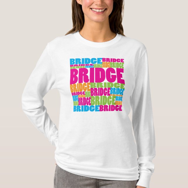 Färgrikt överbrygga tee shirt (Framsida)