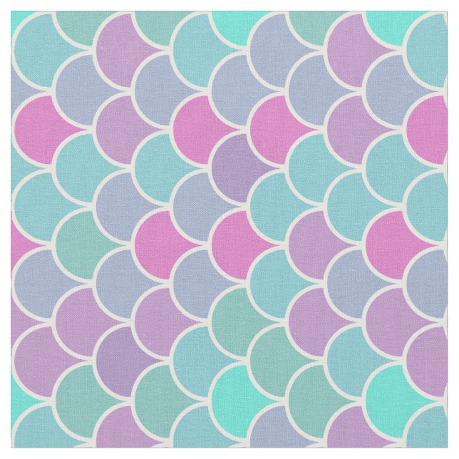 Färgrikt pastellfärgat sjöjungfrufjäll tyg (Närbild)