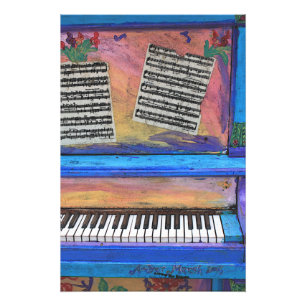 Färgrikt piano fototryck