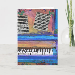 Färgrikt piano kort