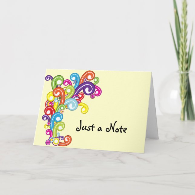 Färgrikt precis ett noterakort kort (Framsida)