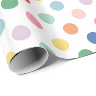 Färgrikt pricker gåvasjalen presentpapper