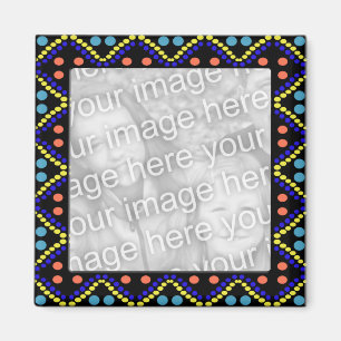 färgrikt pricker photoframe magnet
