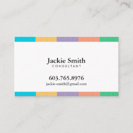 Färgrikt randigt mönster visitkort