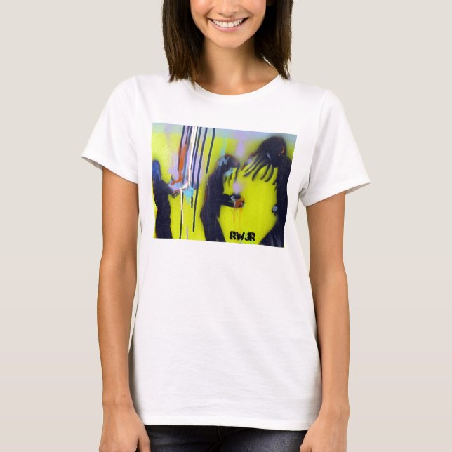 Färgrikt regna t-shirt (Framsida)