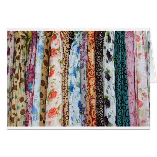 Färgrikt Scarfmönster Hälsningskort (Framsidan Horizontal)