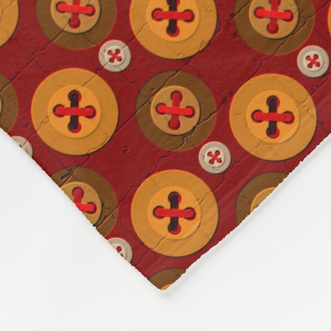 Färgrikt seamless mönster med knappar fleecefilt (Hörn)