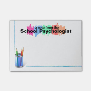 Färgrikt skola den klibbiga psykologen noterar post-it block