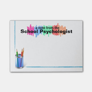 Färgrikt skola den klibbiga psykologen noterar post-it block