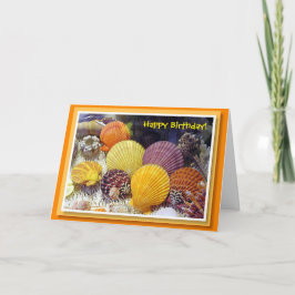 Färgrikt snäckafödelsedagkort kort