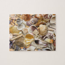 Färgrikt snäckskalpussel