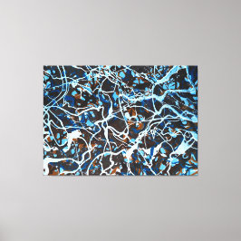 FÄRGRIKT SPRUT LXXIII - Actionmålning - Canvastryck