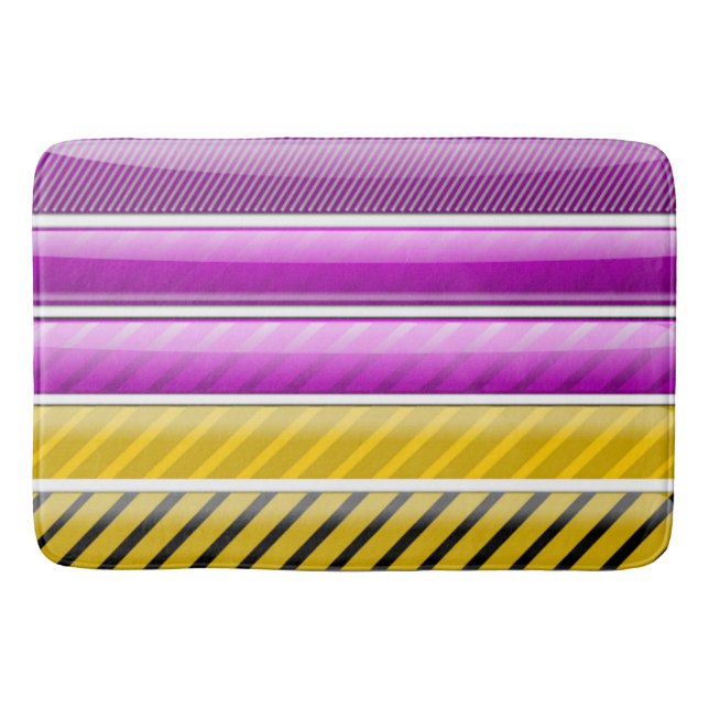 FÄRGRIKT STAPMÖNSTER BADRUMSMATTA (Framsidan)