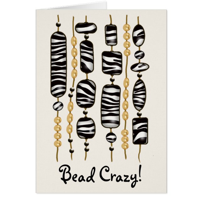 Färgrikt stränger av pärlor hälsningskort (Framsidan)
