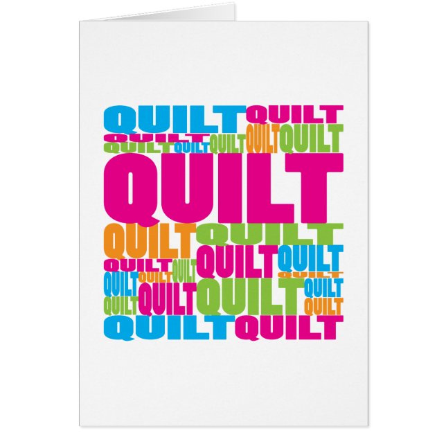 Färgrikt täcke hälsningskort (Framsidan)