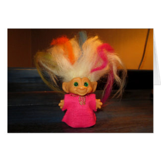 Färgrikt troll hälsningskort