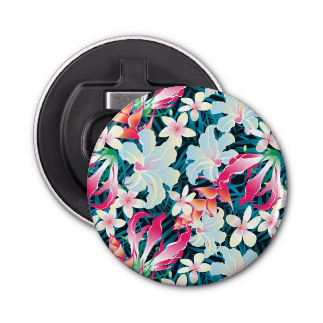 Färgrikt tropiskt mönster flasköppnare (Framsidan)