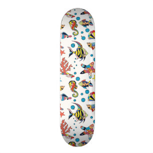 Färgrikt undervattens- havslivmönster skateboard bräda 20,5 cm