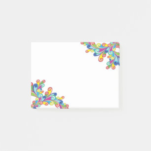 Färgrikt virvlar runt Postar-it® noterar Post-it Block