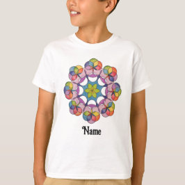 Färgritad Geometric Mandala-anpassad penna T Shirt