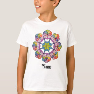 Färgritad Geometric Mandala-anpassad penna T Shirt