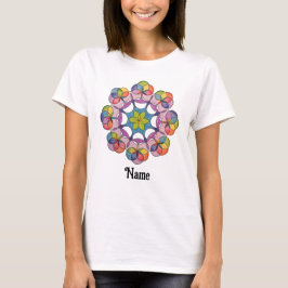 Färgritad Geometric Mandala-anpassad penna T Shirt