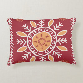 Färgröd,Tribal Mönster Prydnadskudde