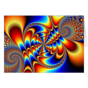 Färgroligt - Fractal Hälsningskort