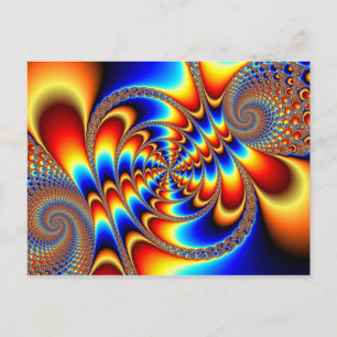 Färgroligt - Fractal Vykort