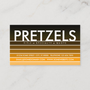 Färgruta för PRETZELS orange Visitkort