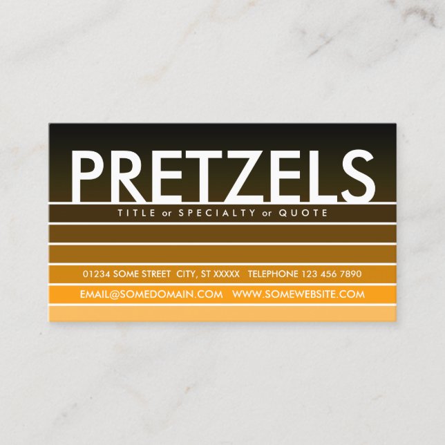 Färgruta för PRETZELS orange Visitkort (Framsida)