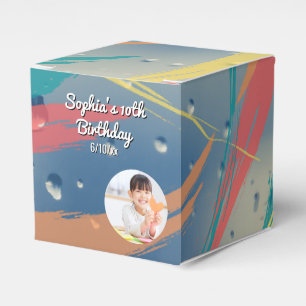 Färgruta för radbyte Brushstroke Candy Favor Box Presentaskar