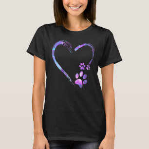 Färgruta för utskrift av Rädda djuren Hund Paw Hun T Shirt