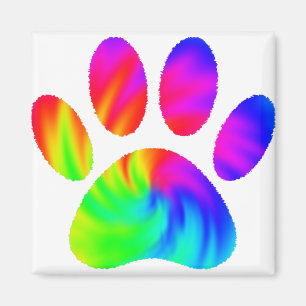 Färgruta, Hund, utskrift grafik Magnet
