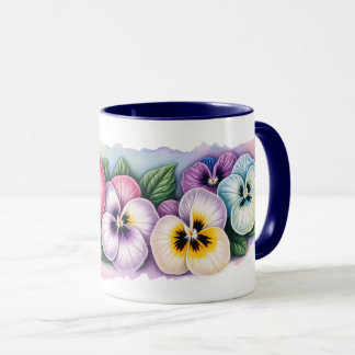 Färgrutor blomma Mugg