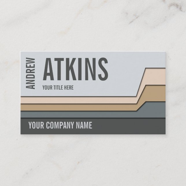 Färgrutor [Grått V.4-skuggor] Visitkort (Framsida)