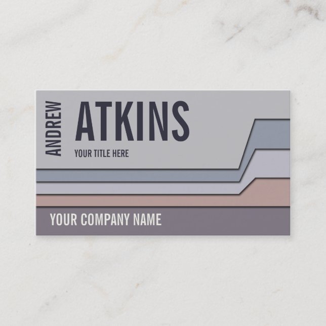 Färgrutor [Grått V.6-skuggor] Visitkort (Framsida)