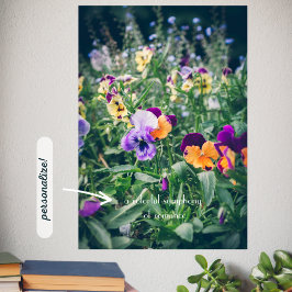 Färgrutor i en sommarträdgård i land poster