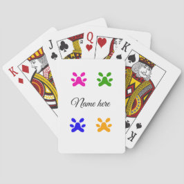 Färgsällskapsdjur med Hund tillsätt namn textdjur Casinokort