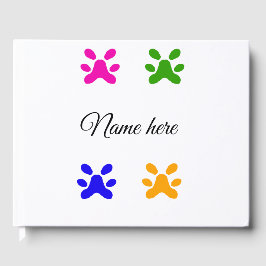 Färgsällskapsdjur med Hund tillsätt namn textdjur Gästböcker