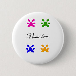 Färgsällskapsdjur med Hund tillsätt namn textdjur Knapp