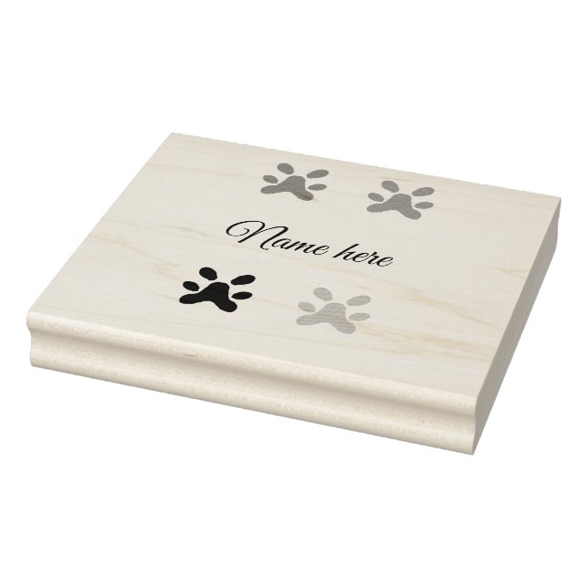 Färgsällskapsdjur med Hund tillsätt namn textdjur  Stämpel (Stämpel)