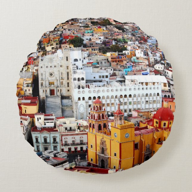 Färgsamling Rund Kudde (Framsidan)