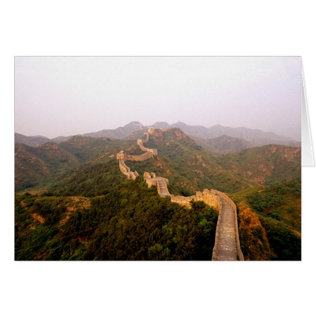 Färgscenen vid Chinans underbara vägg in Hälsningskort (Framsidan Horizontal)