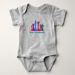 Färgschack Delar Baby-dräkt T Shirt