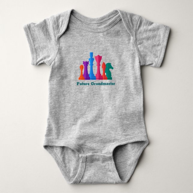 Färgschack Delar Baby-dräkt T Shirt (Framsida)