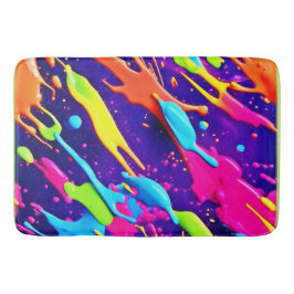 Färgschaos i Abstrakt Splatter Badrumsmatta