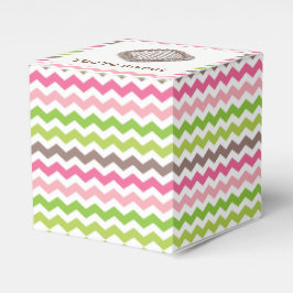 Färgschevron rand med chokladtryffel presentaskar