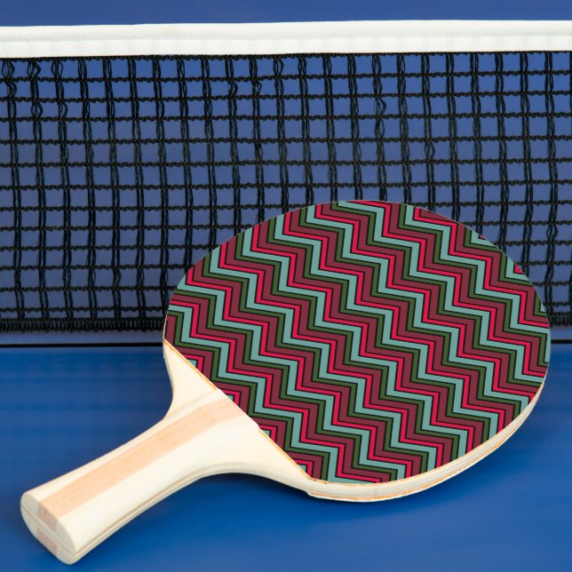 Färgschevron zigzag mönster pingisracket (Insitu)